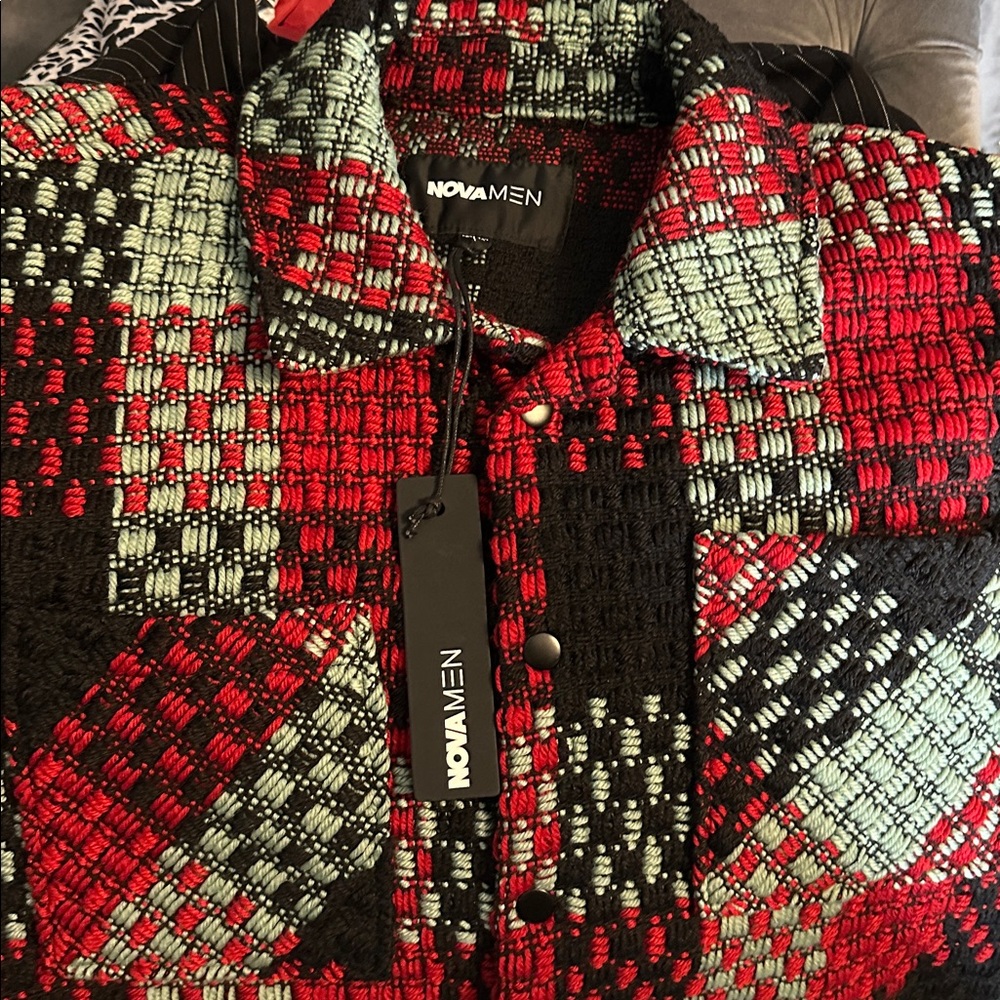 NovaMEN Multicolor Checkered Beverly Tweed Jacket - Picture 7 of 8